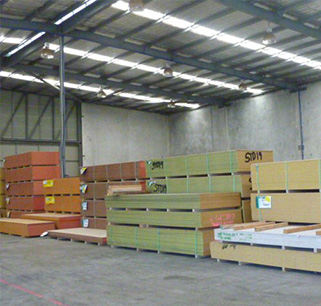 A warehouse of structural timber near Perth